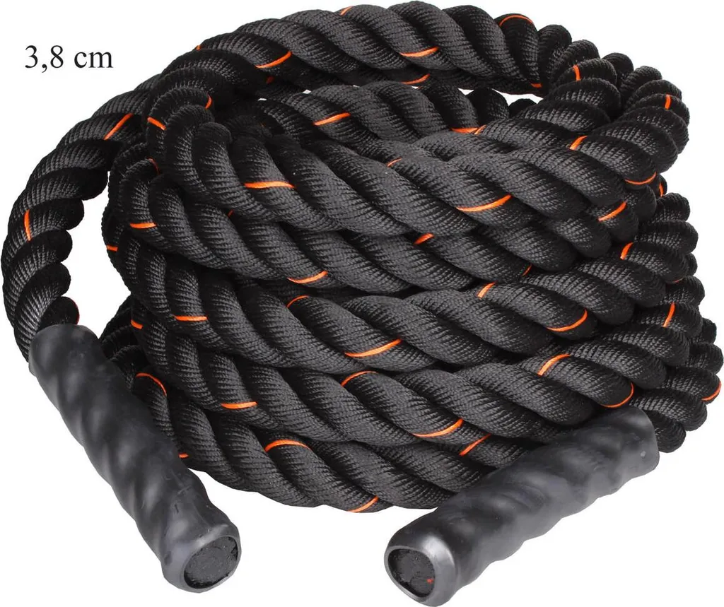Battle Rope de 3,8 cm avec Poignées Renforcées - Corde Sport Durable