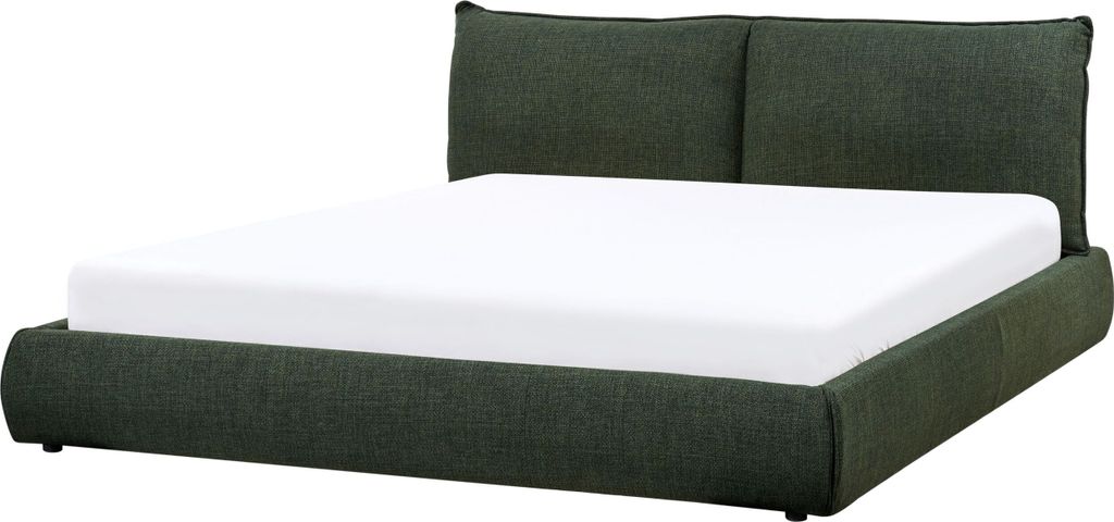 BELIANI Polsterbett Dunkelgrün aus Stoff 180 x 200 cm Produktbild 