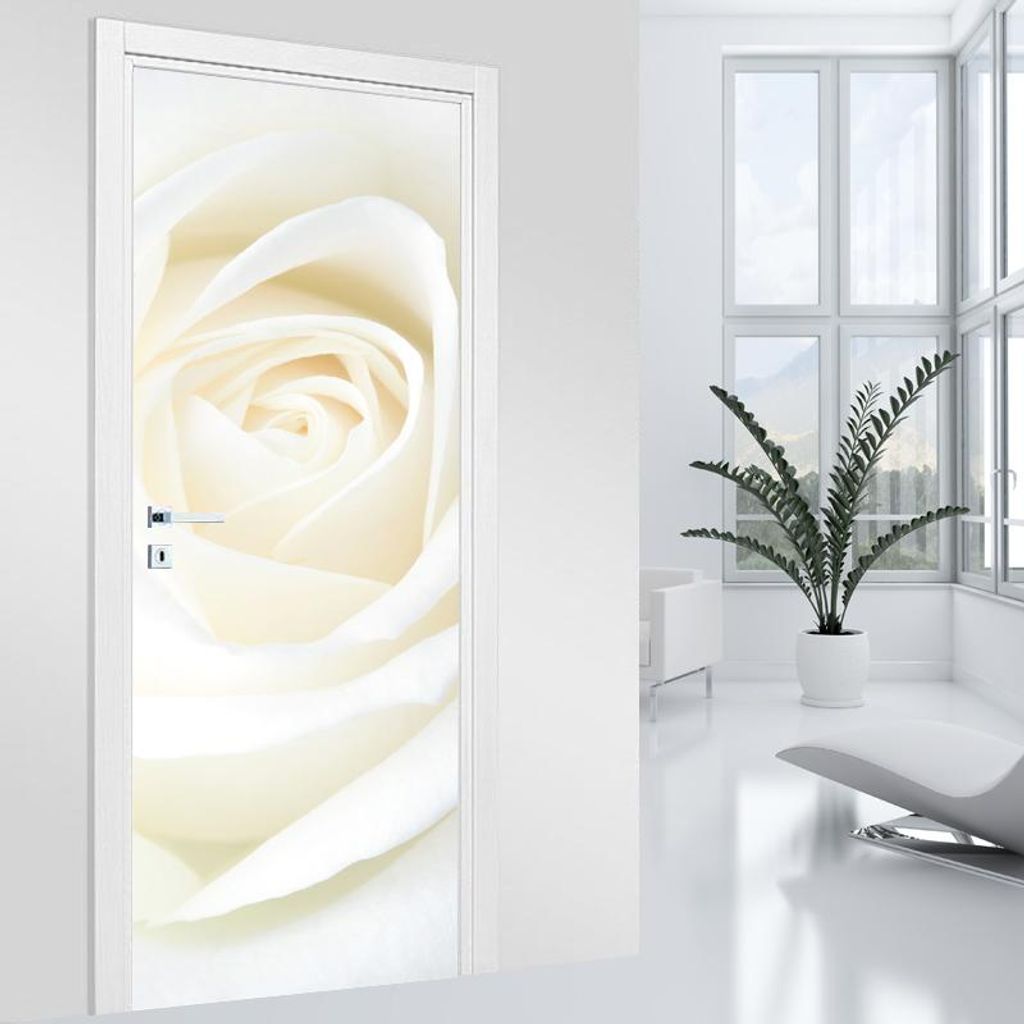 Türaufkleber – Lumaléa – Rose – MAT-Kleber – Breite 83 x H?he 205 cm