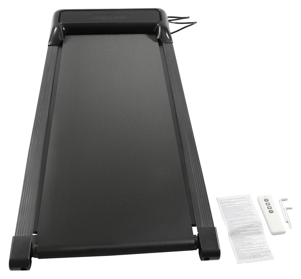 Walking Pad unter Schreibtisch - Klappbares Laufband - 2,25 PS Motor, 1–6 km/h, Bis 100 kg, LED-Display & Fernbedienung, Leise - Schwarz