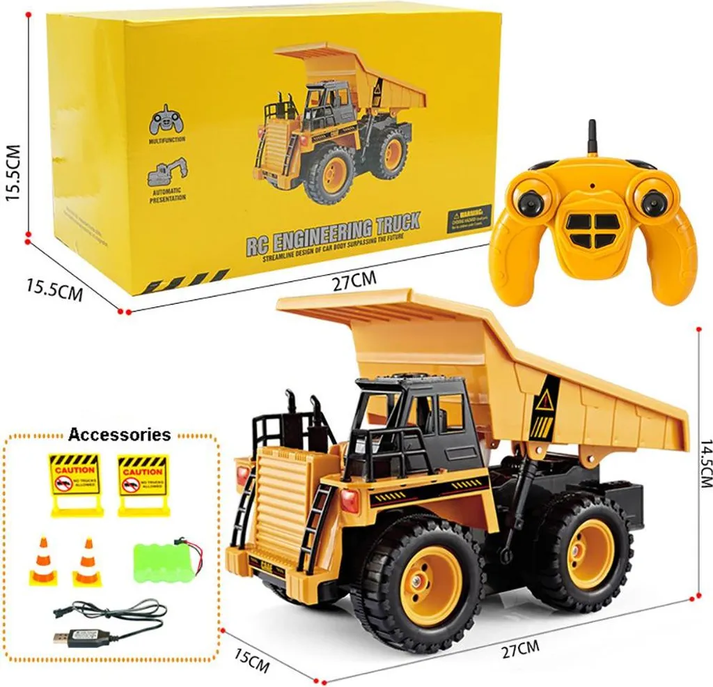 Camion-benne télécommandé anti-interférence pour enfant 6CH - 5