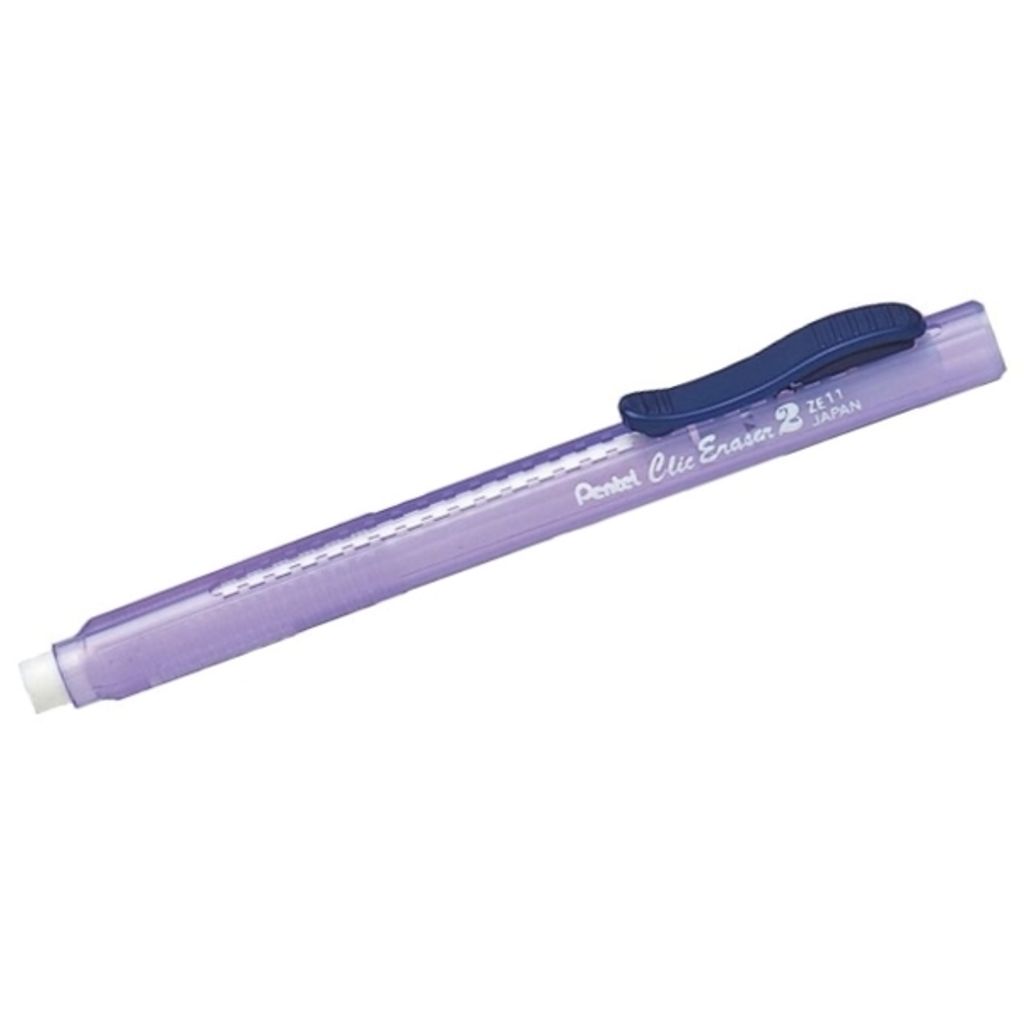 Pentel Radierstift ClicEraser2 ZE11T blau transparent Produktbild 
