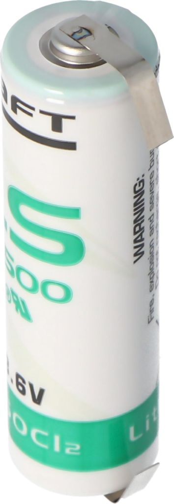 Pile au lithium SAFT LS14500CNR avec cosses à souder en Image du produit 