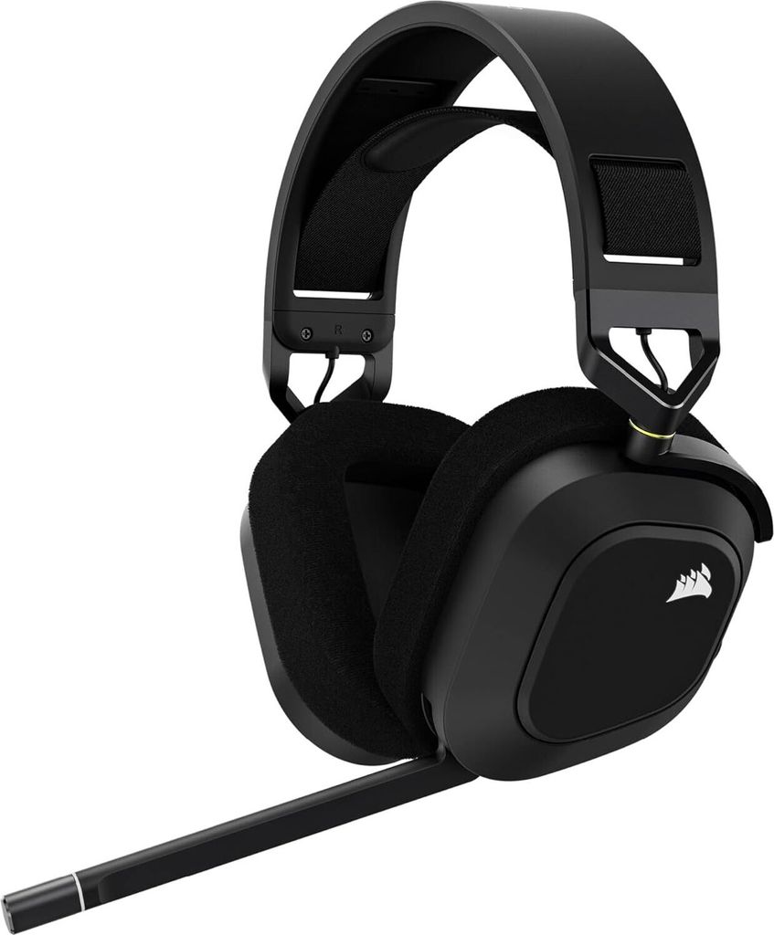 RGB WIRELESS Multiplattform-Gaming-Headset - Dolby Atmos - Omnidirektionales Mikrofon - iCUE-Kompatibel - PC, Mac, PS5, PS4 - Carbon, Farbe Schwarz