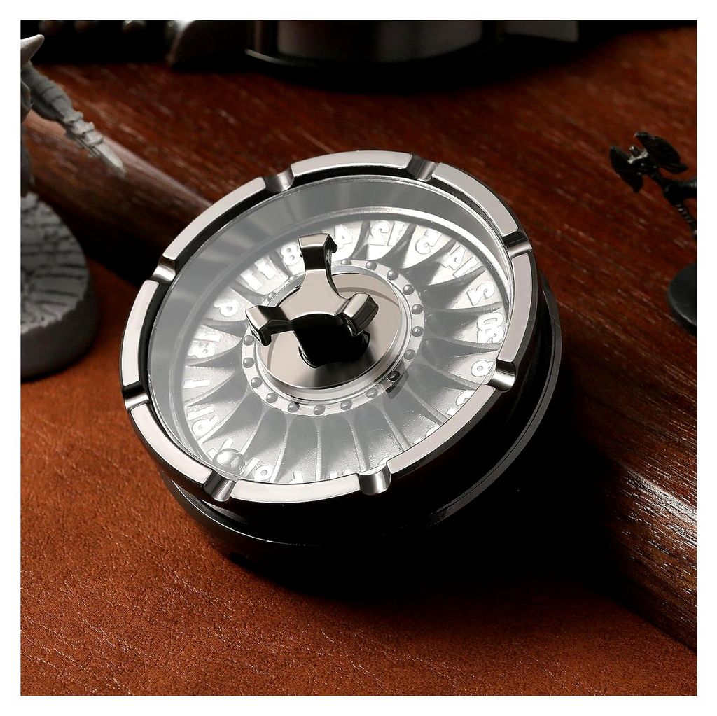 Roulette-Spinner für Dungeons und Drachen-Spiele, DND-Würfelspiel in schöner Geschenkbox für Rollenspiele und Brettspiele (Schwarz mit weißer ...