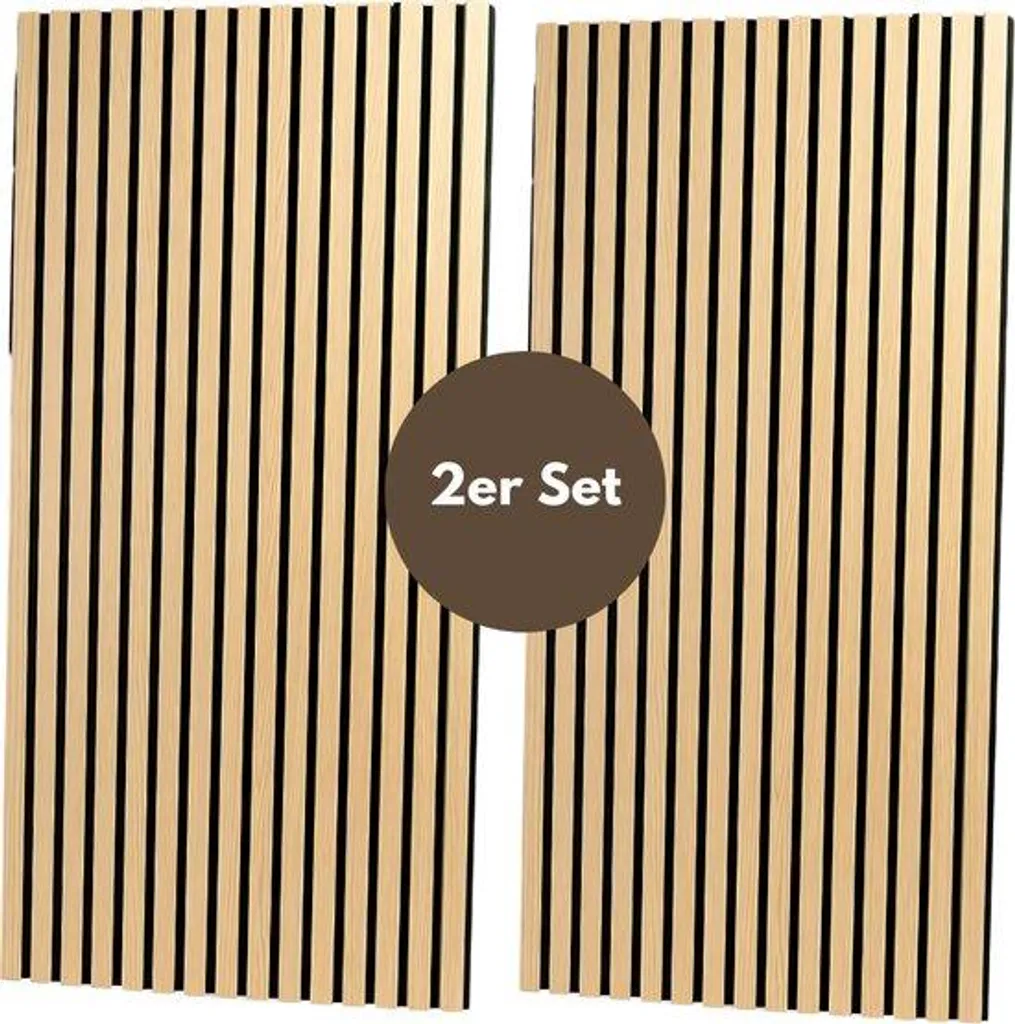Panneau Bois pour Studio et Salon - Isolation Acoustique Chêne 4 Pcs