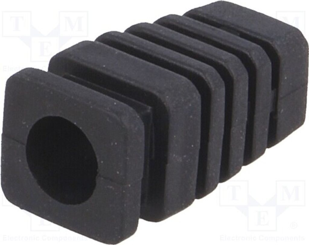 10x Knickschutz Gummi ØLeitg: 7mm schwarz L: 22,4mm Auf: 8,5x8,5mm Gehäuse - sons