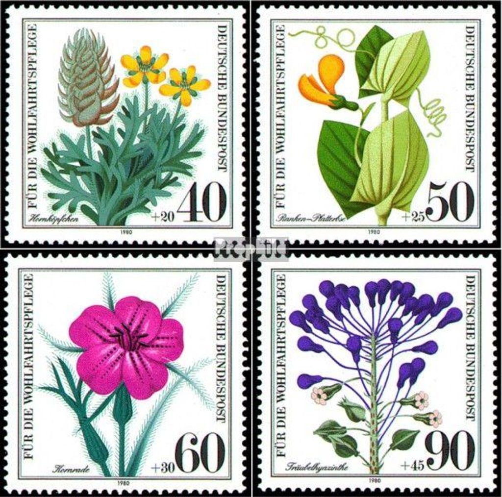 Briefmarken BRD (BR.Deutschland) 1980 Mi 1059-1062 Produktbild 