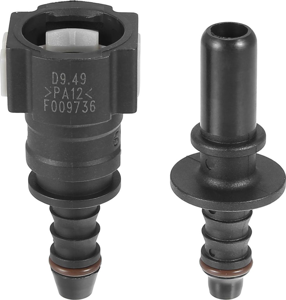 2 Stück 3/8 9,49 mm SAE auf 5/16 8 mm gerader Kraftstoffleitungsschlauch, Schnellverschluss-Anschluss, Trennschlauch Nylon