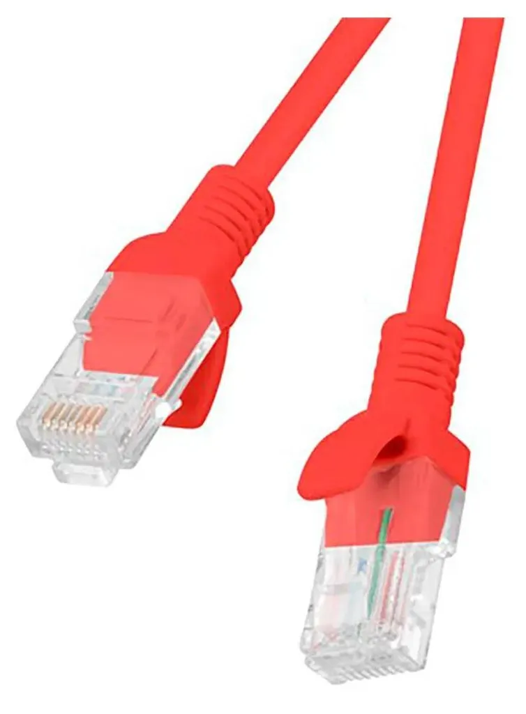 Lanberg Câble Réseau Rouge 3m Cat6 UTP Fluke Passed Pack de 10 Pièces