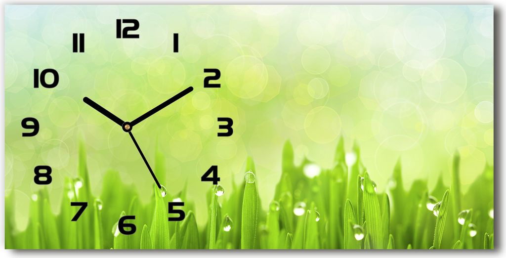 Wanduhr aus Glas – 60x30 cm - Glasbild - Glasuhr - Produktbild 