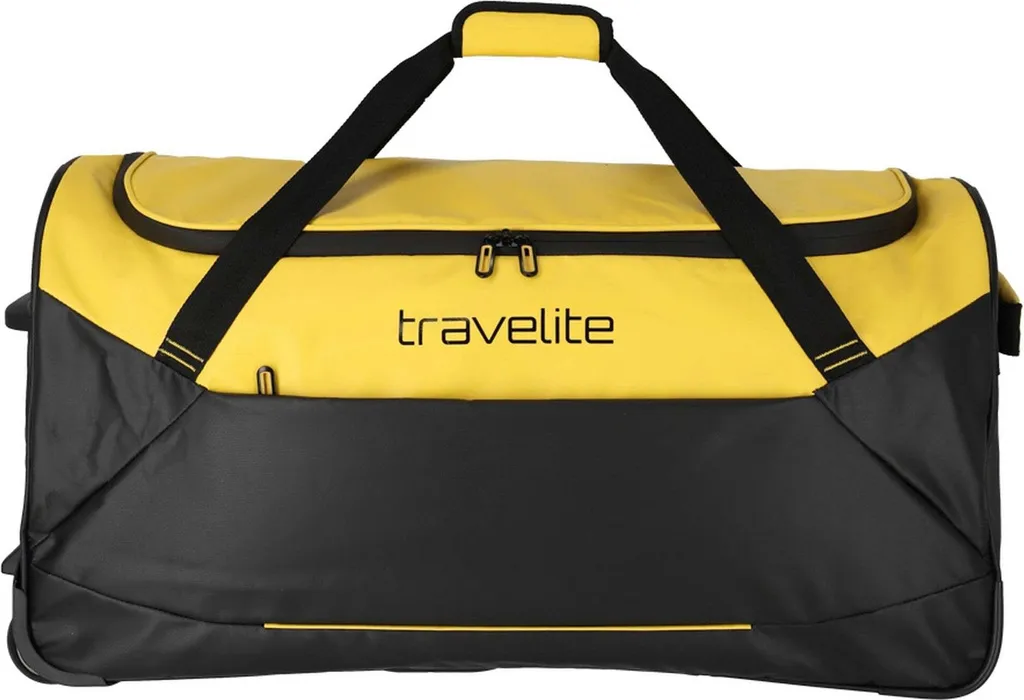 Sac de voyage à roulettes travelite Basics 71cm, valise souple jaune XL