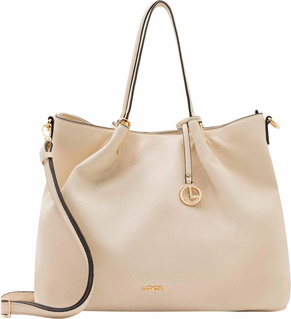 L.CREDI Ebony Shopper Creme - Sac Shopper Élégant en Écru pour Femme