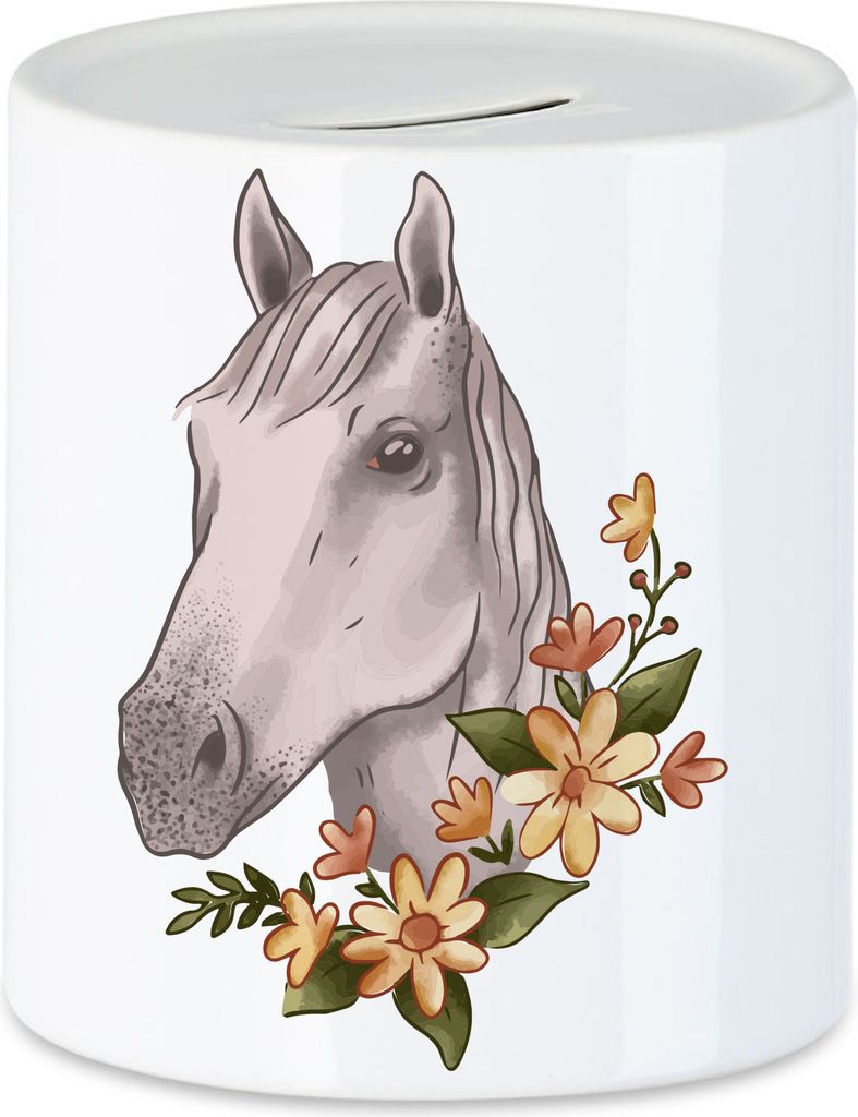 Pferd Spardose Pferde Hengst Stute Hobbie Freiheit Pferdeflüsterer Pferdeliebhaber Reiten Blumen