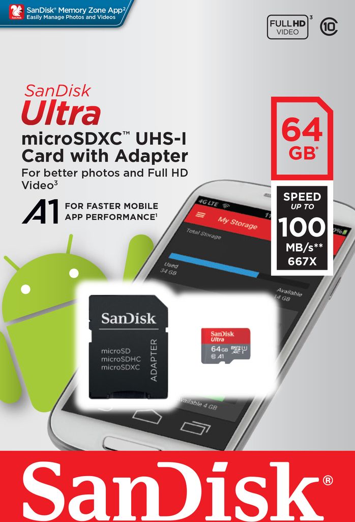 SANDISK ULTRA micro SDXC UHS-I Card 64 GB Produktbild 10