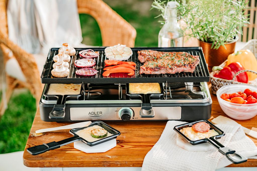 ADLER ELEKTRICKÝ GRIL 4 v 1 Raclette 1400W 8 osôb Obrázok produktu 16