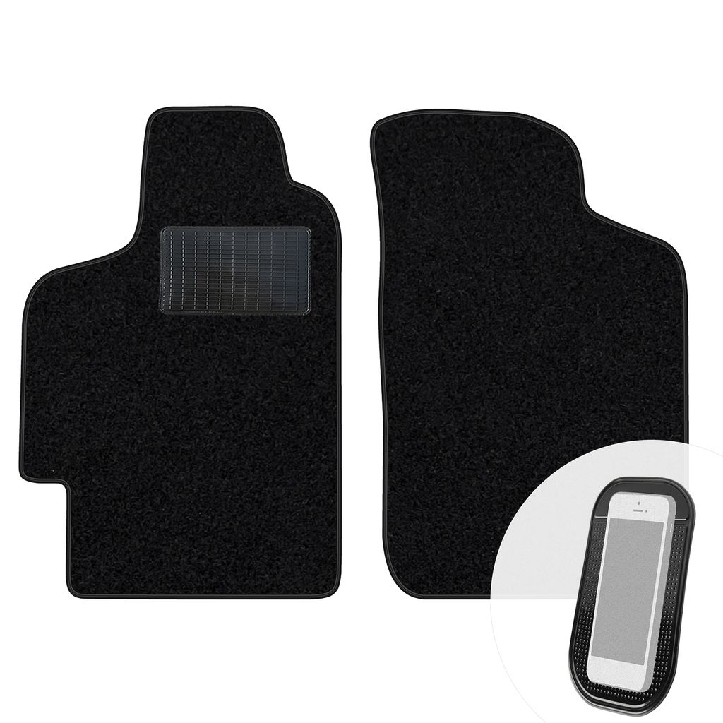 moto-MOLTICO Vorne Fußmatten Auto Velours Autoteppiche Schwarz Automatten Set 2-teilig passend für Renault Laguna I 1993-1998