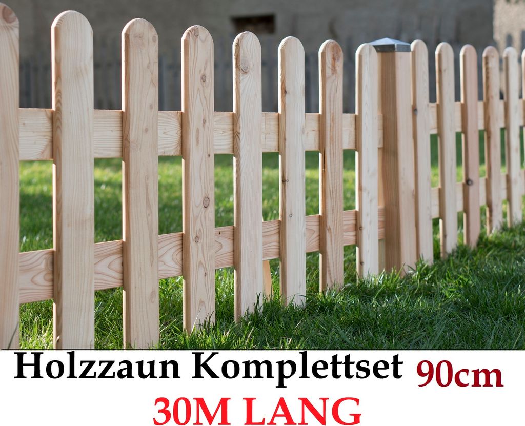 Gartenzaun 90cm x 30m Sibirische Lärche From Zaun-Set