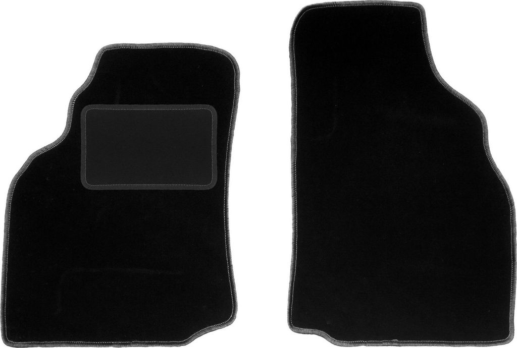 Velours-Fußmatten Vorne passend für Ford Puma (Coupe, Bj. 1997-2001) – schwarz, passgenau, mit Befestigungen set 2 Stk. - STANDARD