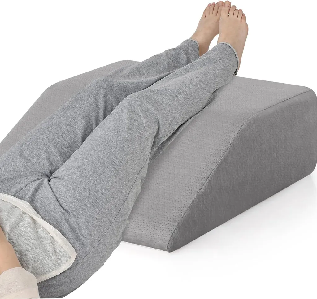 Coussin de surélévation jambes en mousse mémoire pour confort veineux