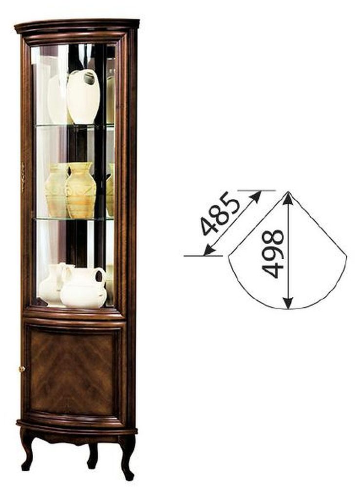 Klassische Vitrine Schrank Italienische Möbel Vitrinenschrank Vitrinen Neu W-WN