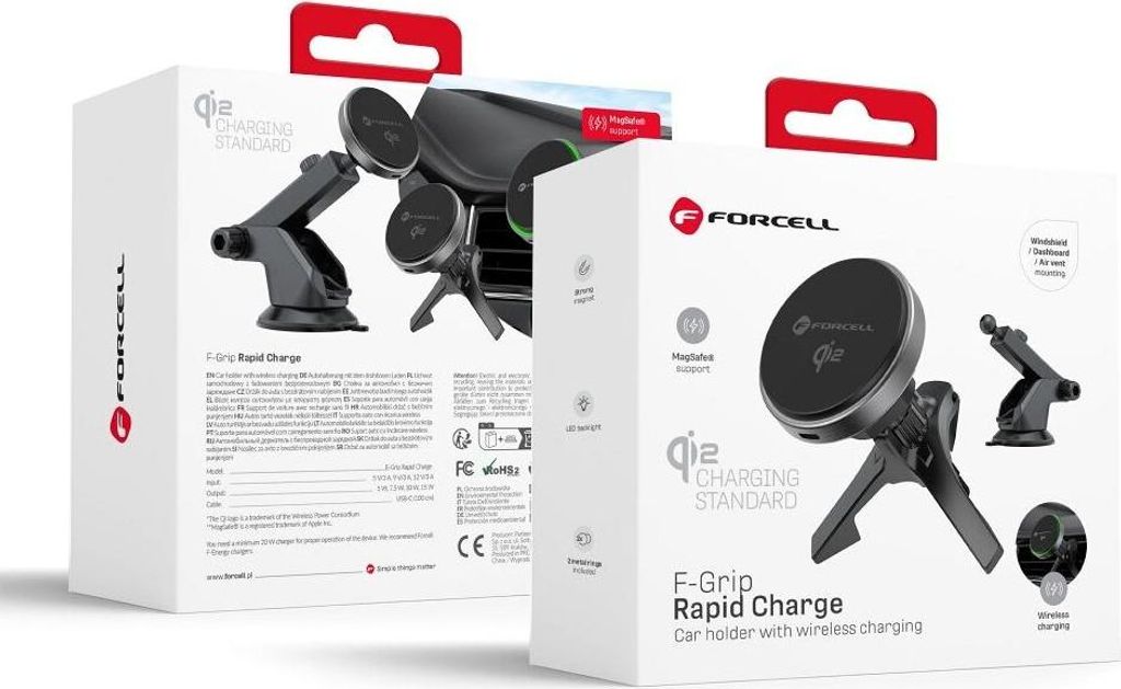 Držák do auta FORCELL F-GRIP Rapid Charge s indukčním Obrázek produktu 