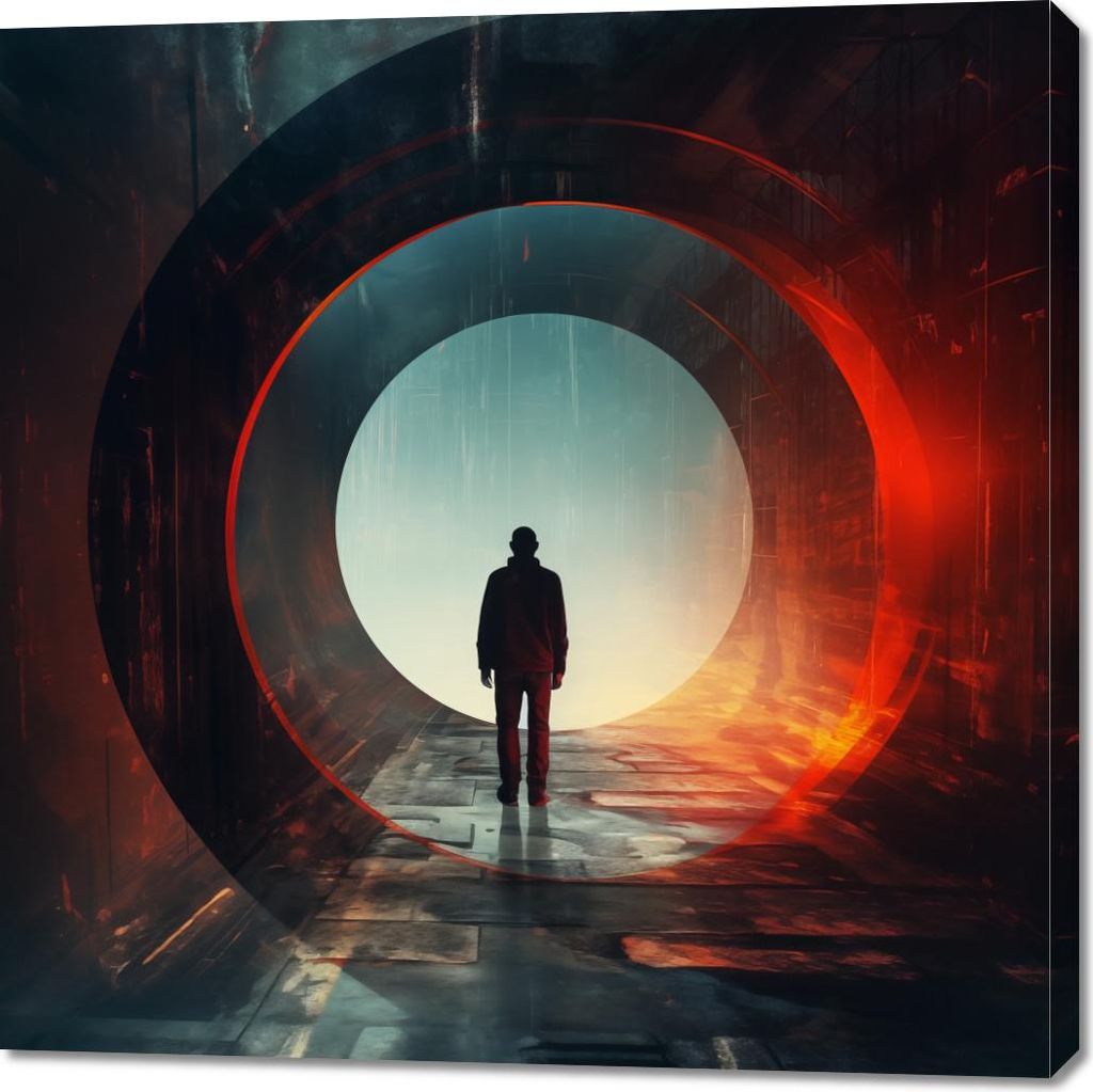 Bild 100x100cm Portal zur Welt