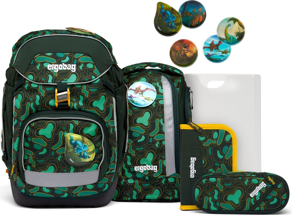 ergobag pack 6-tlg. Schulrucksack-Set TriBäratops