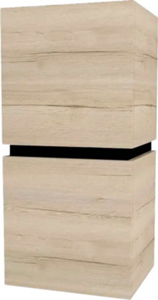 Hängeschrank mit 2 Türen Devo Viva 2.0 links BxHxT 40x84x35 cm oak halifax white