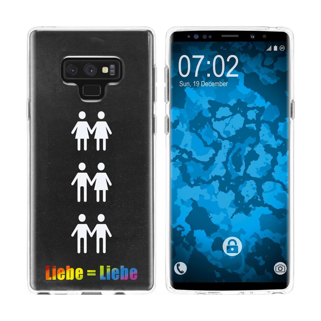 PhoneNatic Case kompatibel mit Samsung Galaxy Note 9 Silikon-Hülle pride M1