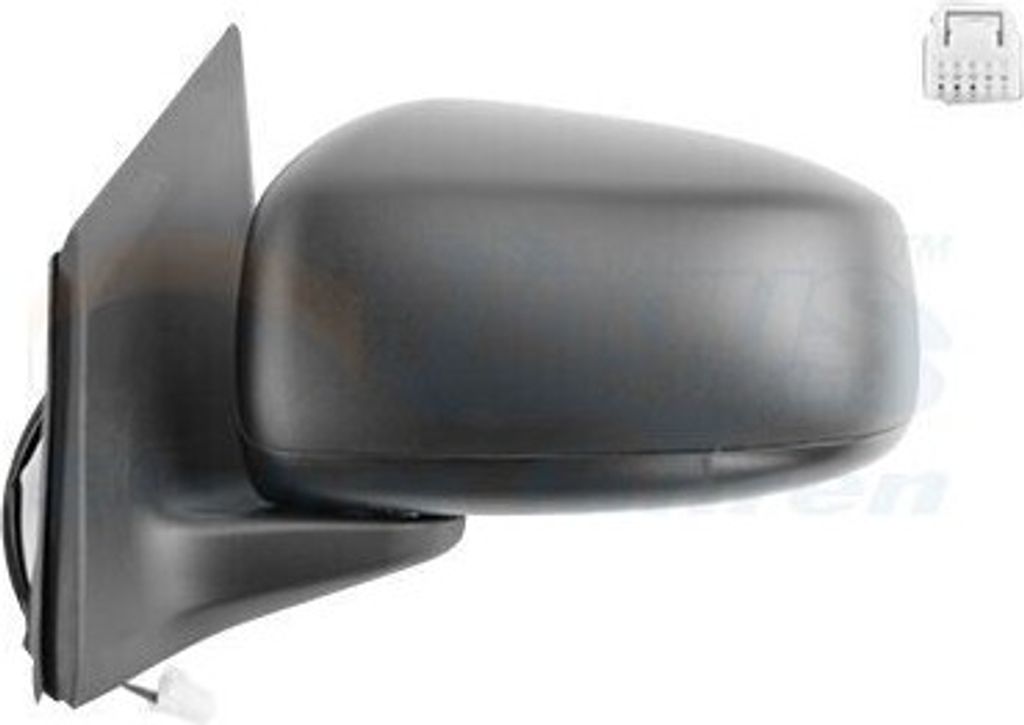 VAN WEZEL 3263807 Außenspiegel Seitenspiegel Links für MITSUBISHI Mirage / Space Star Schrägheck (A0A) Konvex Beheizt Grundiert