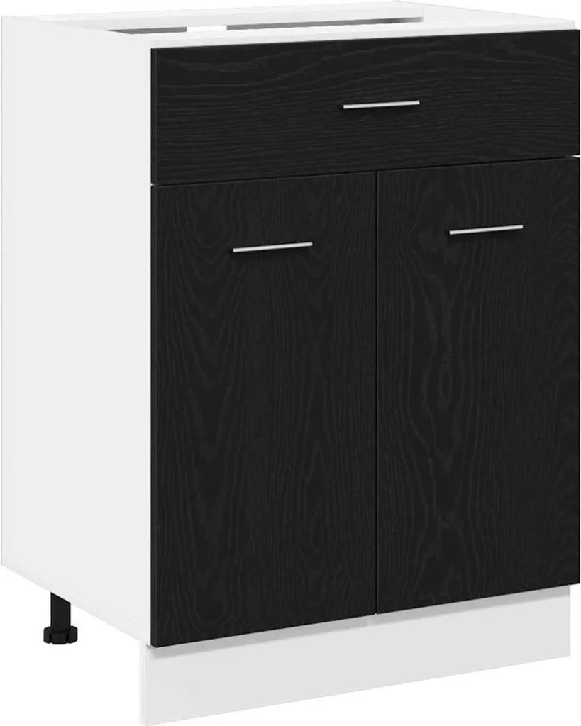 Mobile Pensile 60 cm Rovere Nero | Design Moderno per Interni