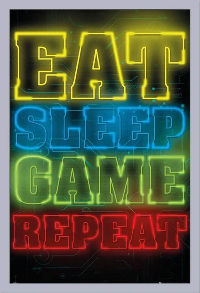 Set Poster Gaming XXL + Cornice Argento Shinsuke - Offerta Imperdibile