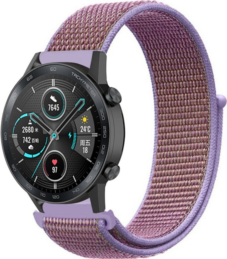 Strap-it Honor Magic Watch 2 Nylonarmband (Flieder)