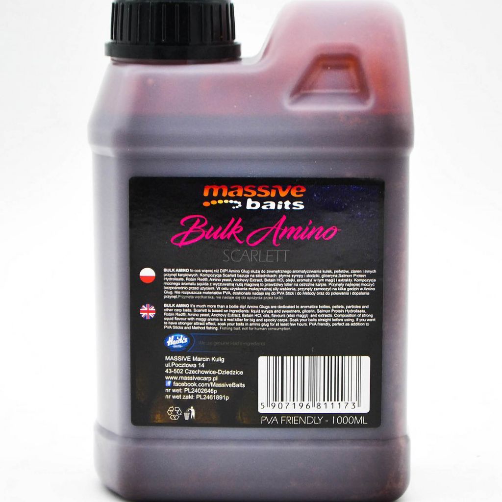 Flüssige Massivköder Bulk Amino Scarlett 1l