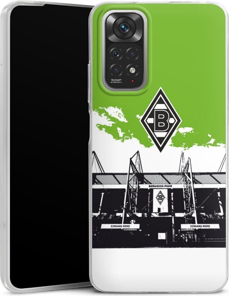 DeinDesign Slim Hülle für Xiaomi Redmi Note 11 4G Silikon Case Ultra Dünn Handyhülle Borussia Mönchengladbach Fanartikel Stadion