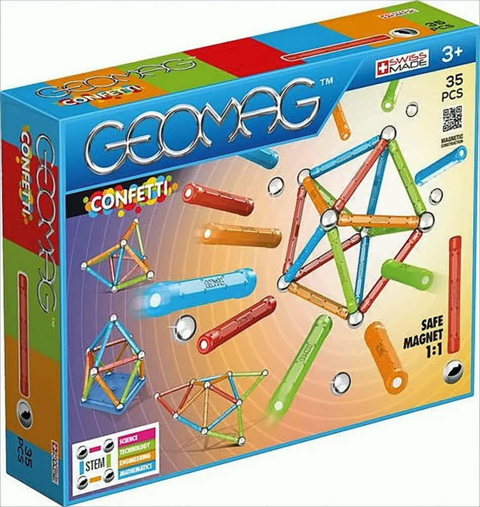 Geomag Confetti 35 pièces 8400351 Jeu de Construction Magnétique Enfant