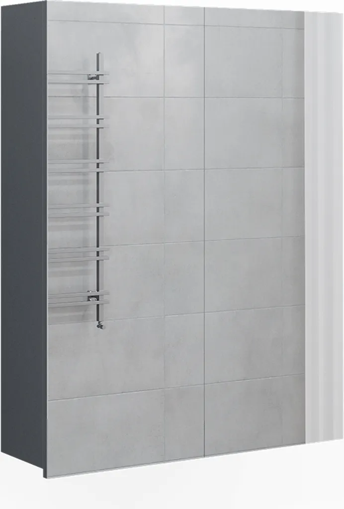 Meuble miroir salle de bain Vicco Fredd 60 cm Anthracite Brillant 29929
