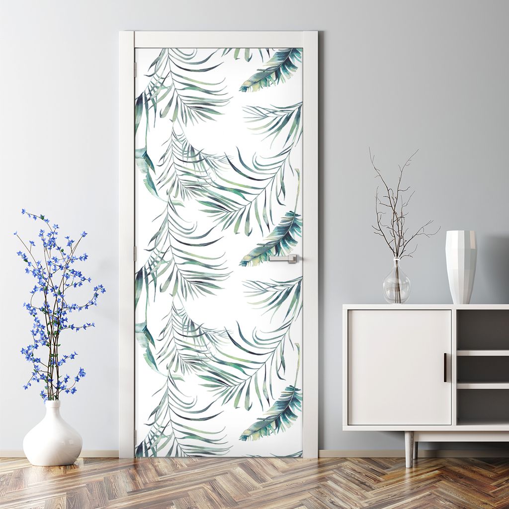 Dekorative Türtapete selbstklebend Tattoo Aufkleber Klebefolie Schwarze Kakteen 70 x 200 cm