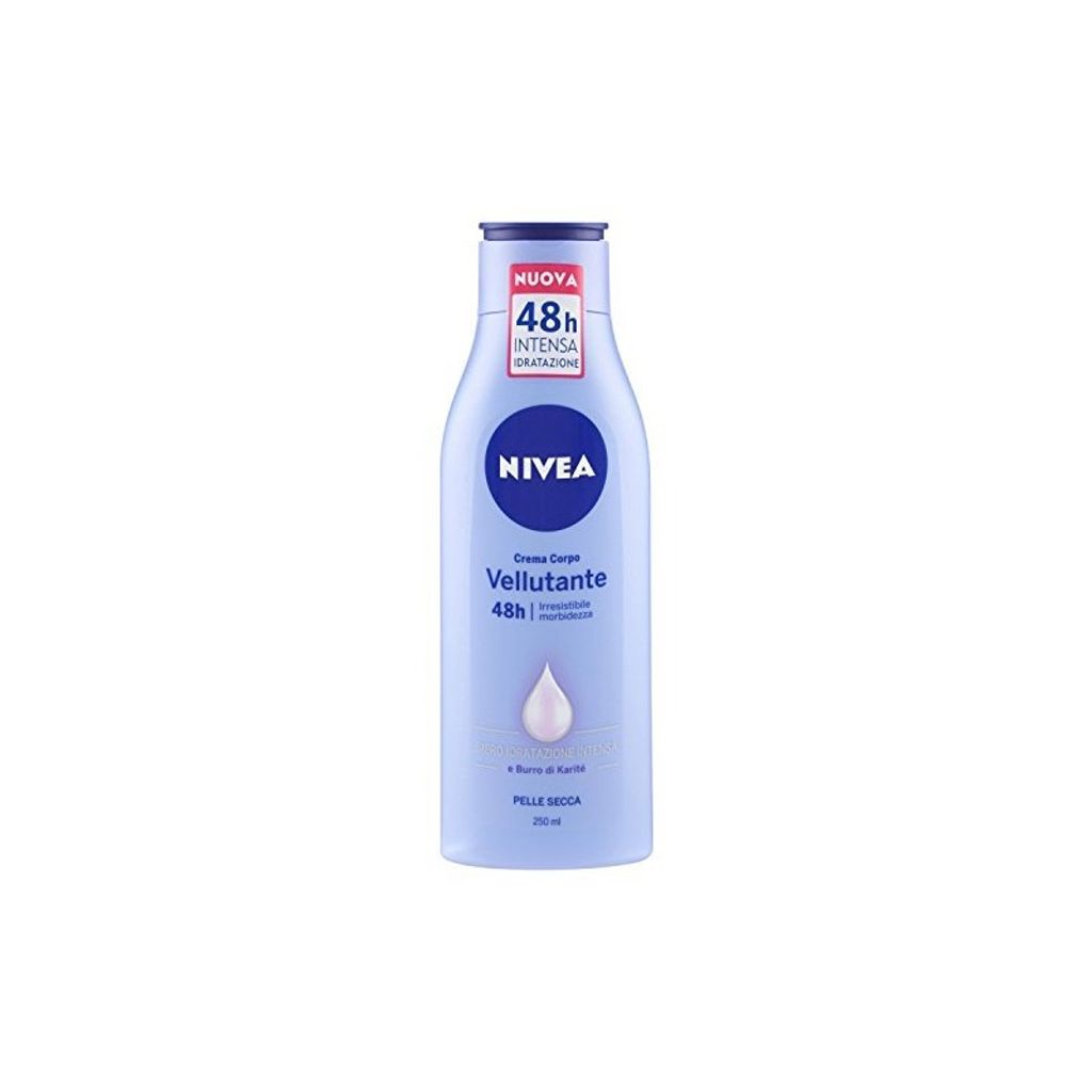 NIVEA Crema Corpo Vellutante, Creme, Frauen, Feuchtigkeitsspendend, Feuchtigkeitsspendend, trockene Haut, 250 ml, Flasche