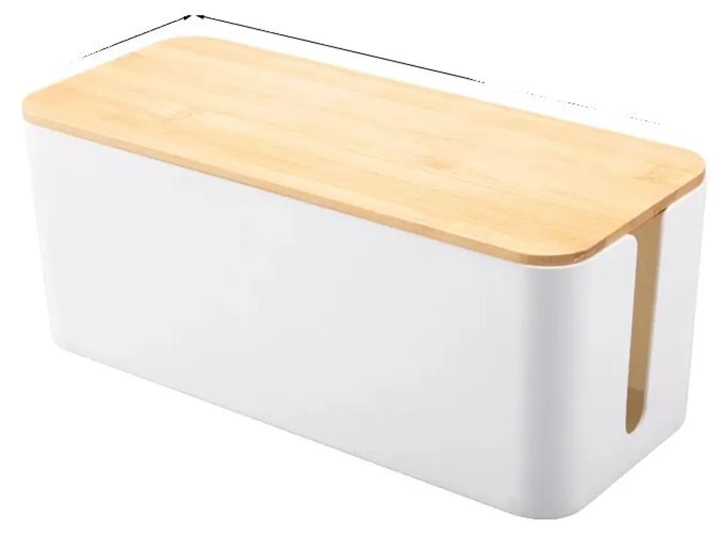 Organiseur de câbles blanc multifonctionnel pour bureau et maison