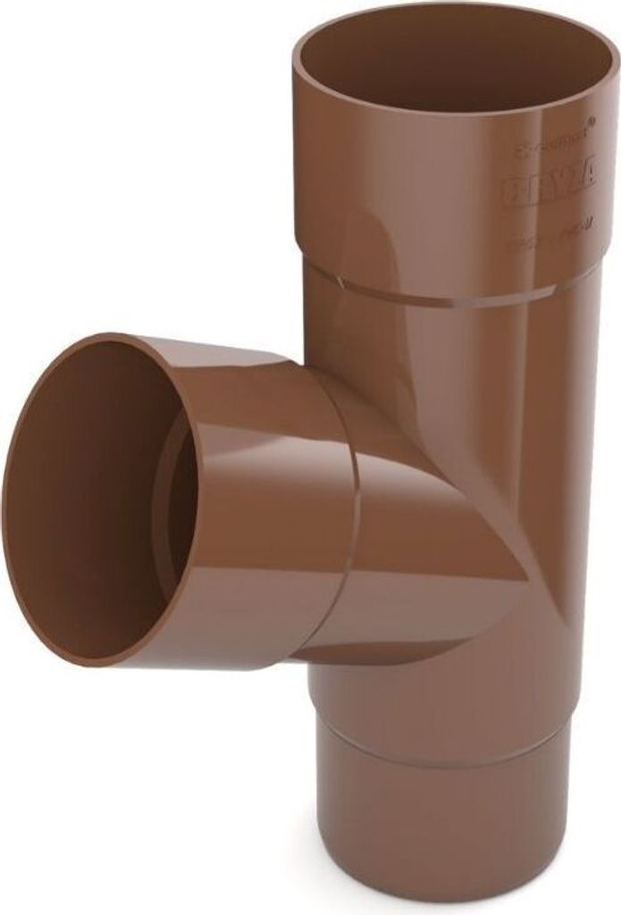 T-Stück braun System 90