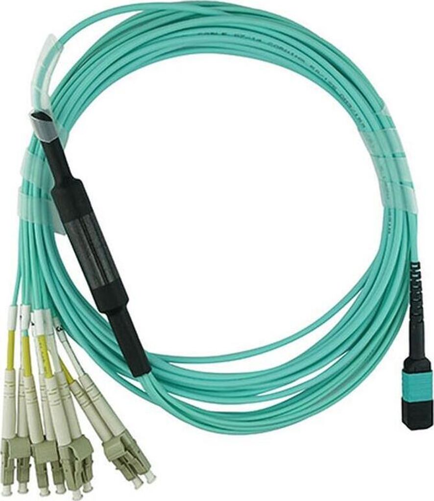 BlueOptics SFP6141EU7.5MKB Glasfaserkabel 7,5 m MTP 4x LC OM3 Mintfarbe (SFP6141EU7.5MKB)