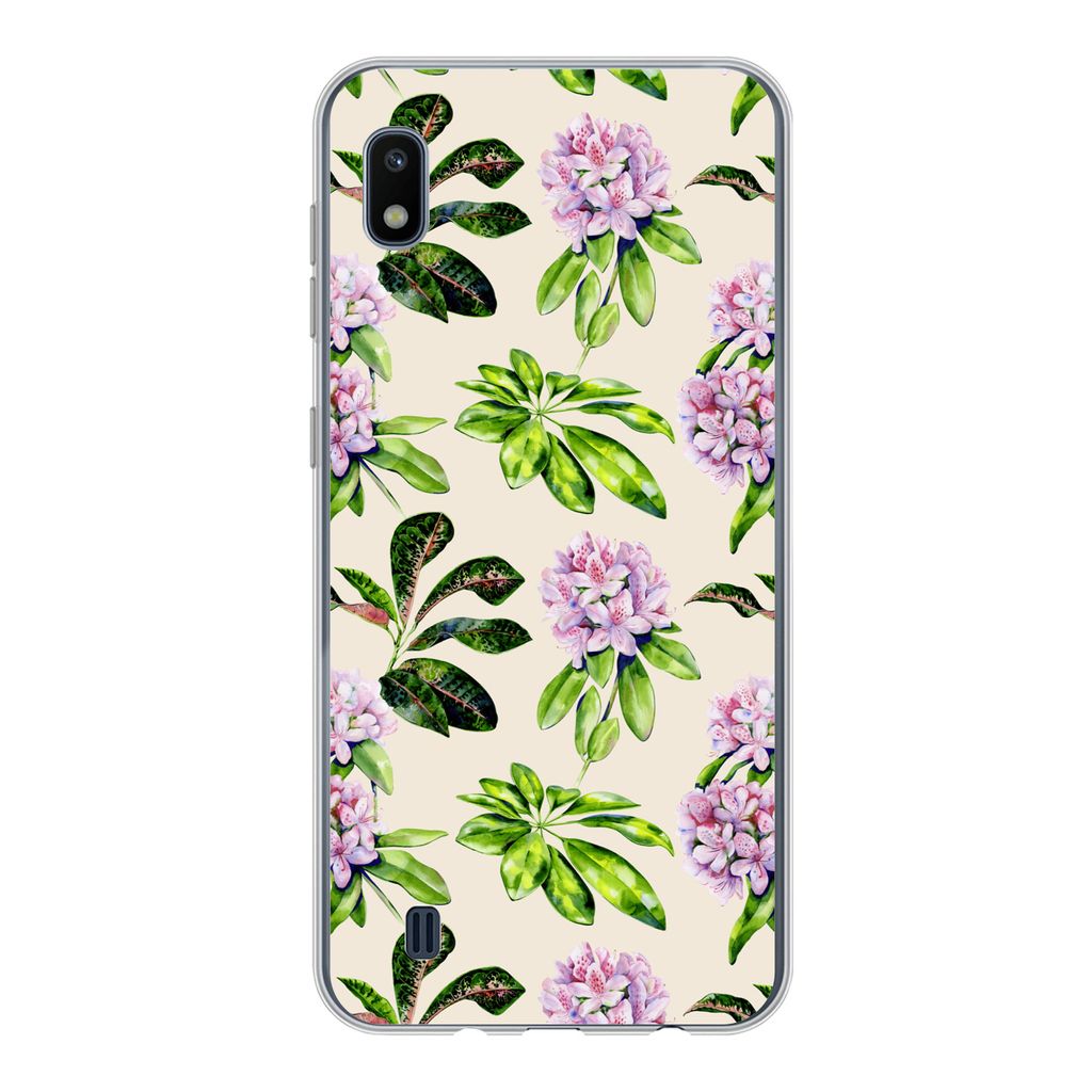 MuchoWow Handyhülle Schutzhülle Hülle für Samsung Galaxy A10 Hortensien - Pflanzen - Muster Silikon Softcase Handy Hülle - Schutzhülle
