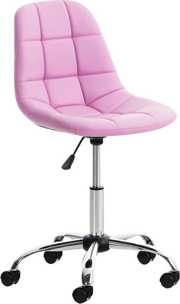CLP Bürostuhl Emil Kunstleder höhenverstellbar und drehbar pink