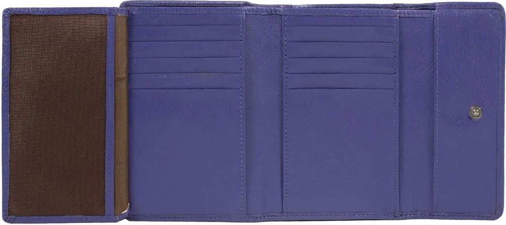 Braun Büffel Anna Portafoglio Donna RFID 15CS Pelle Blu Saphir