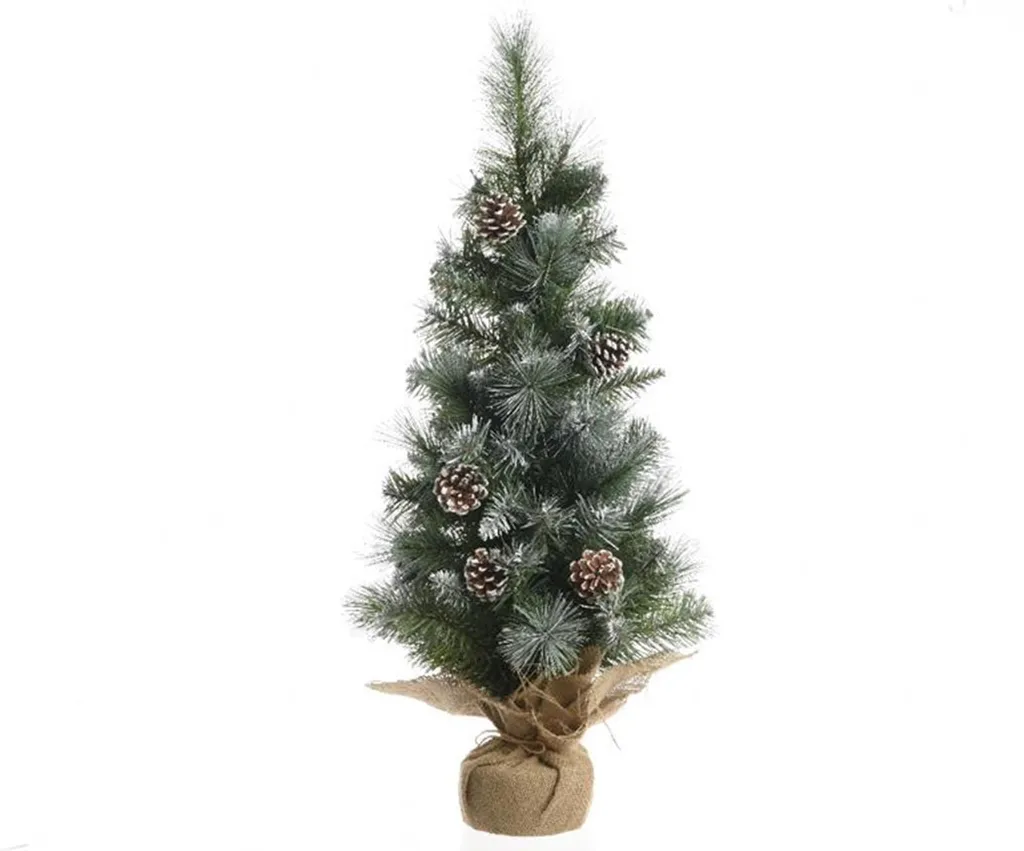 Petit sapin de Noël artificiel enneigé 60 cm tout équipé pour table