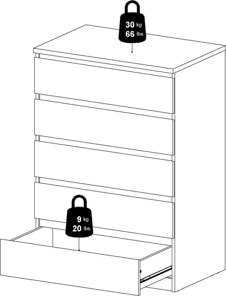 Commode de chambre Ansel beige, idéal pour optimiser les petits espaces - 7