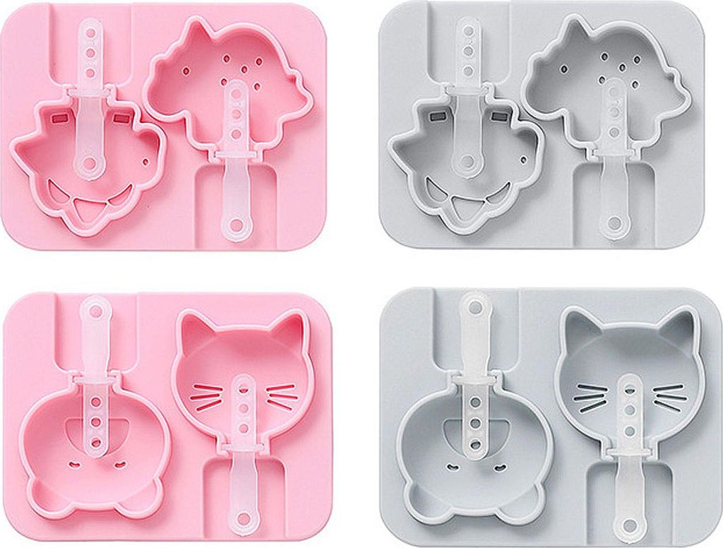 4er-Pack Käsespießform, Jumbo-Katze, Dinosaurier, Bär, Produktbild 