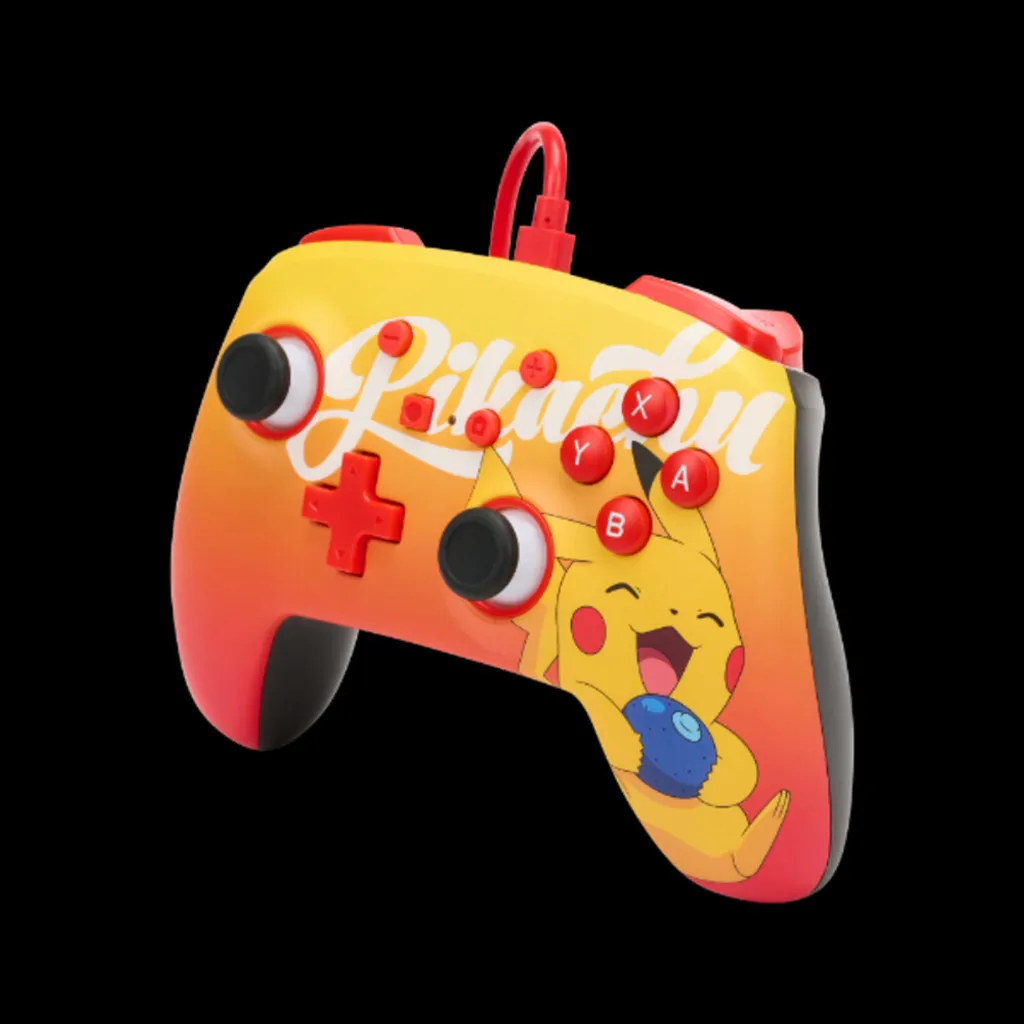 Manette Switch PowerA Pikachu avec boutons programmables et prise audio